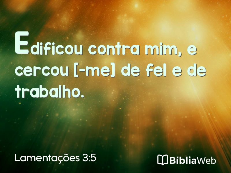 Lamentações 3:5 em imagem para compartilhar