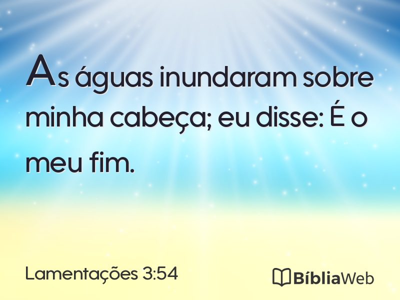 Lamentações 3:54 em imagem para compartilhar