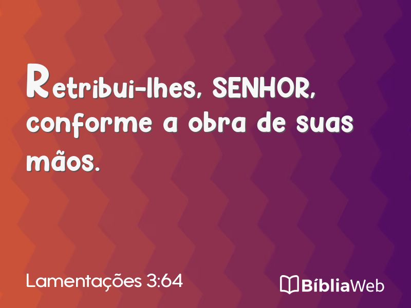 Lamentações 3:64 em imagem para compartilhar