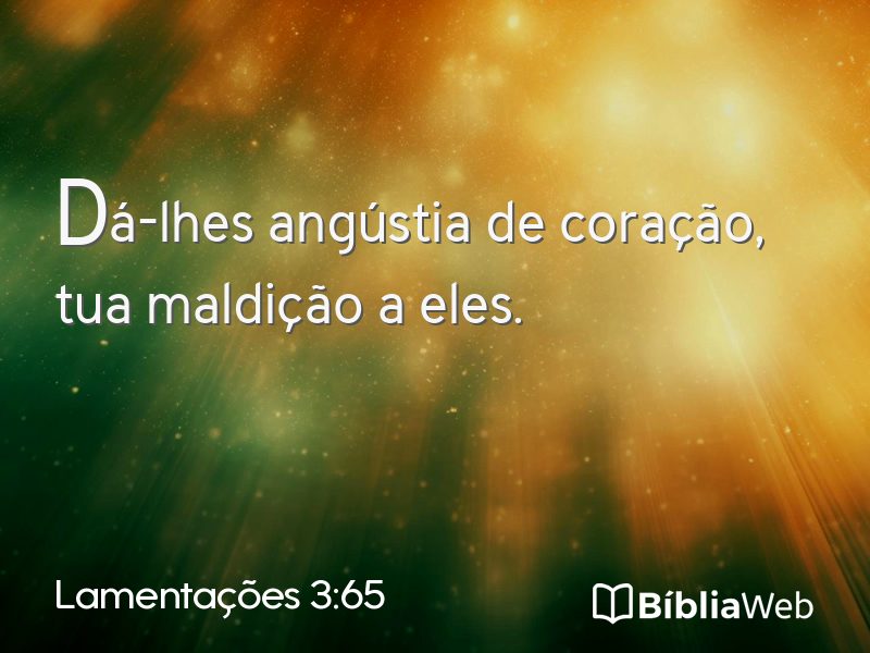 Lamentações 3:65 em imagem para compartilhar
