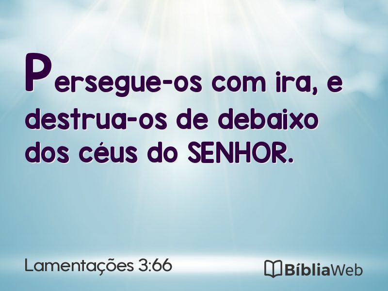 Lamentações 3:66 em imagem para compartilhar