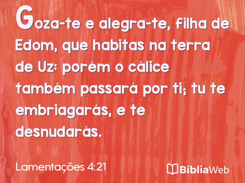 Lamentações 4:21 em imagem para compartilhar