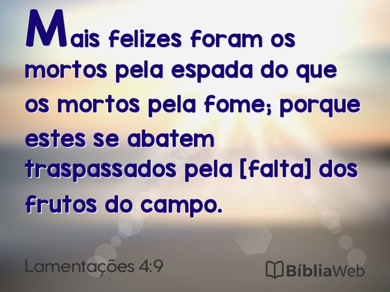 Lamentações 4:9 em imagem para compartilhar