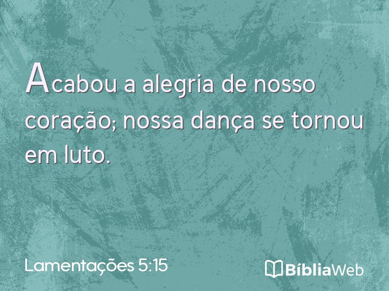 Lamentações 5:15 em imagem para compartilhar