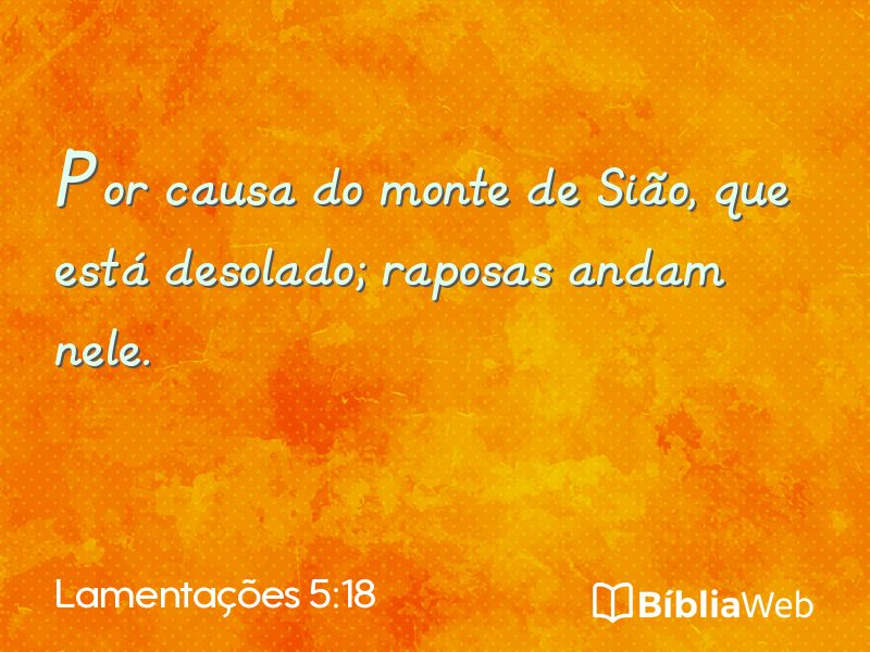 Lamentações 5:18 em imagem para compartilhar