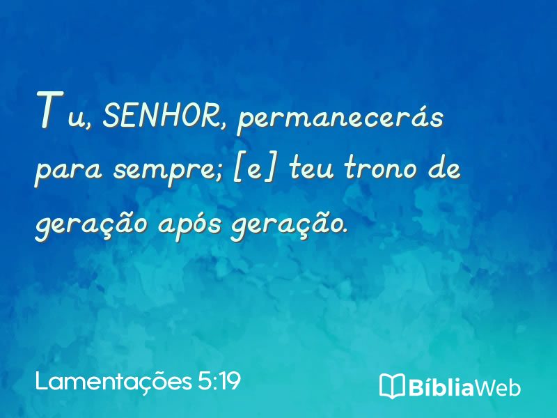 Lamentações 5:19 em imagem para compartilhar