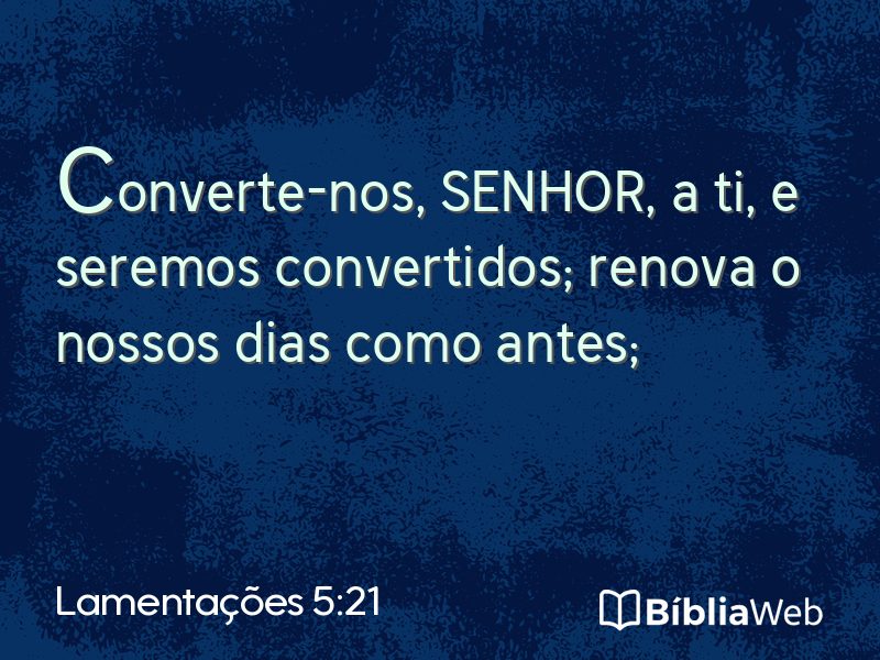 Lamentações 5:21 em imagem para compartilhar