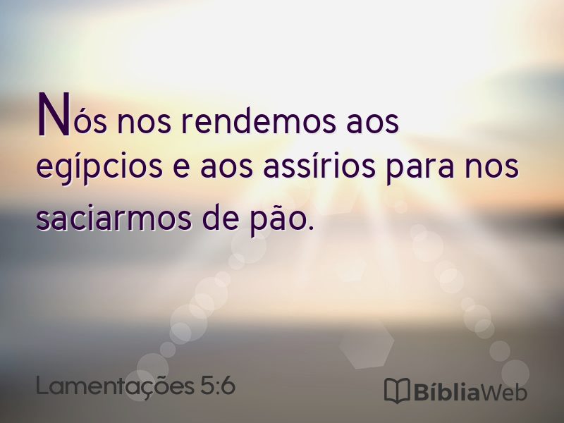 Lamentações 5:6 em imagem para compartilhar