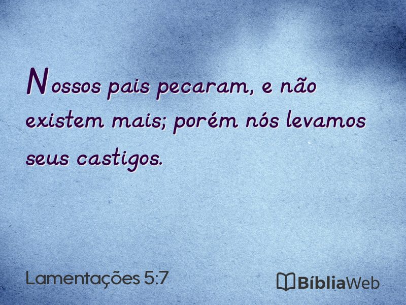 Lamentações 5:7 em imagem para compartilhar