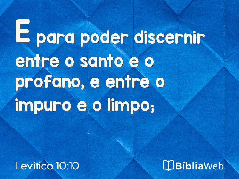 Levítico 10:10 em imagem para compartilhar