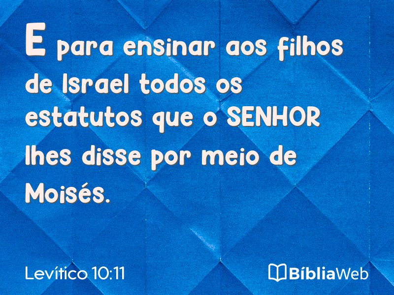 Levítico 10:11 em imagem para compartilhar
