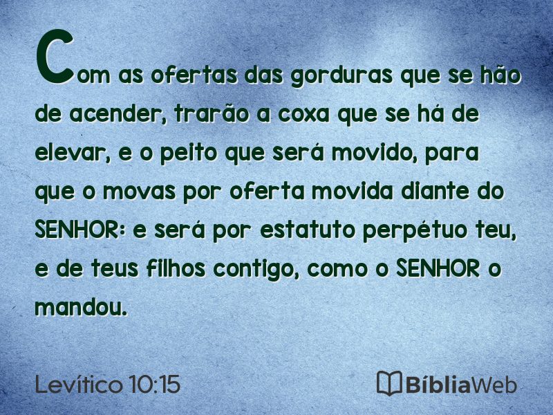 Levítico 10:15 em imagem para compartilhar