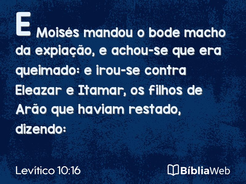 Levítico 10:16 em imagem para compartilhar