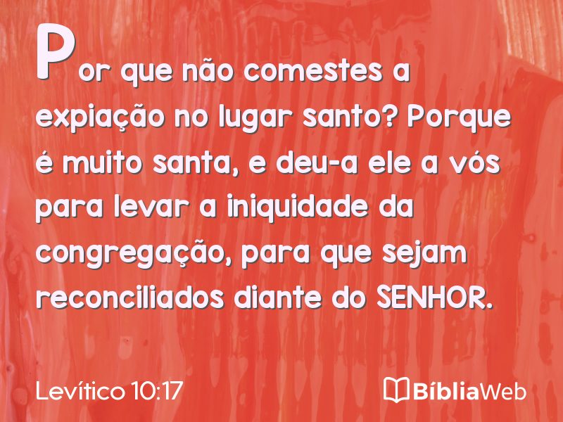 Levítico 10:17 em imagem para compartilhar