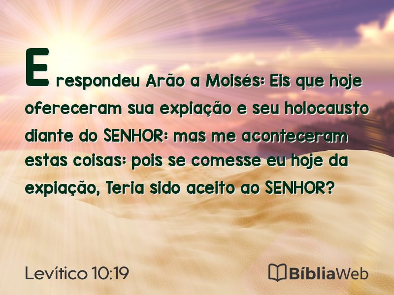Levítico 10:19 em imagem para compartilhar