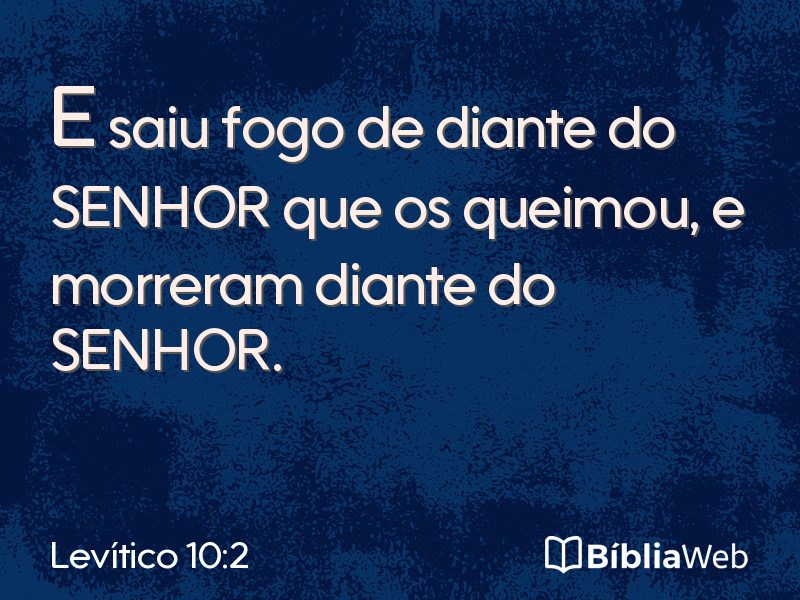 Levítico 10:2 em imagem para compartilhar