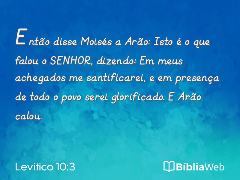 Levítico 10:3 em imagem para compartilhar