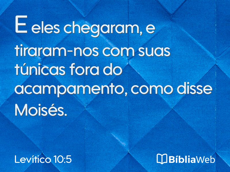 Levítico 10:5 em imagem para compartilhar