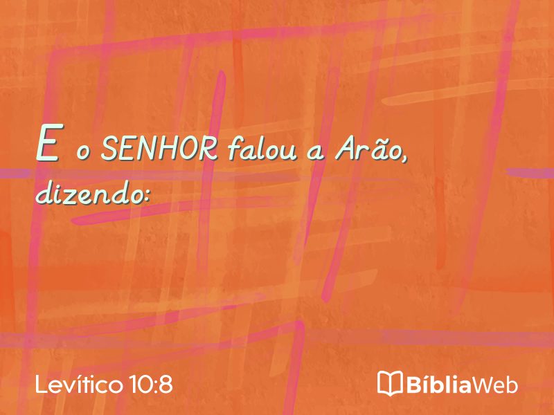 Levítico 10:8 em imagem para compartilhar