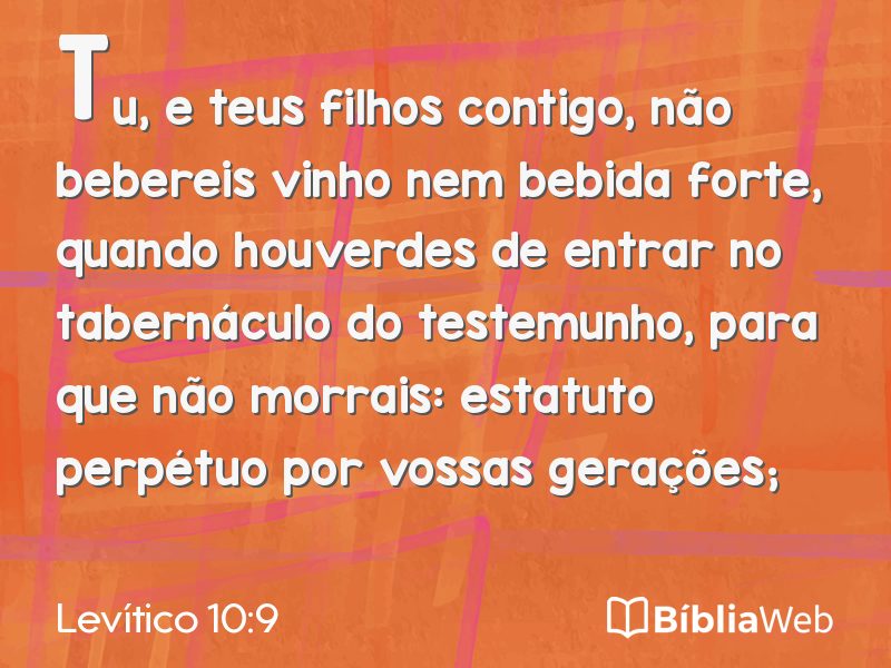 Levítico 10:9 em imagem para compartilhar