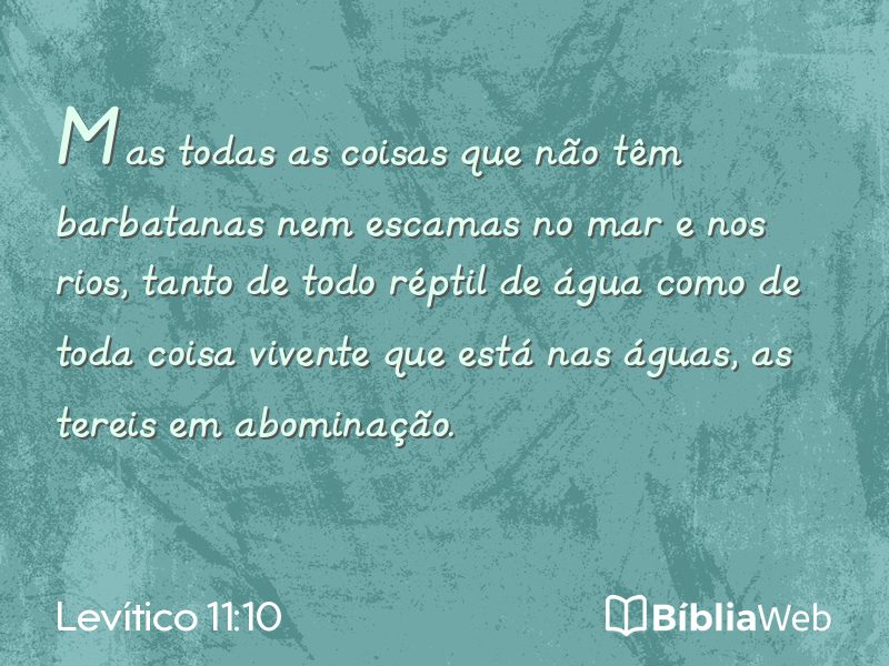 Levítico 11:10 em imagem para compartilhar