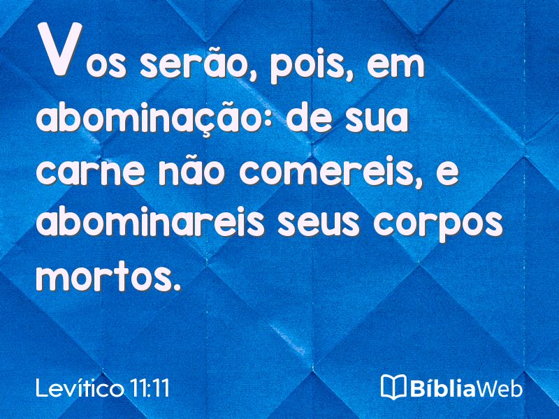 Levítico 11:11 em imagem para compartilhar