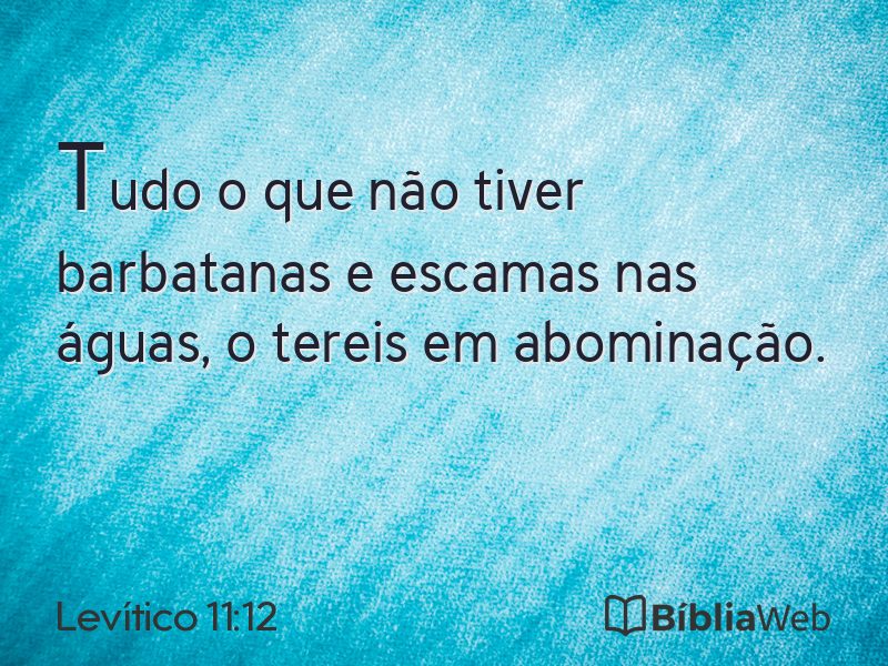 Levítico 11:12 em imagem para compartilhar