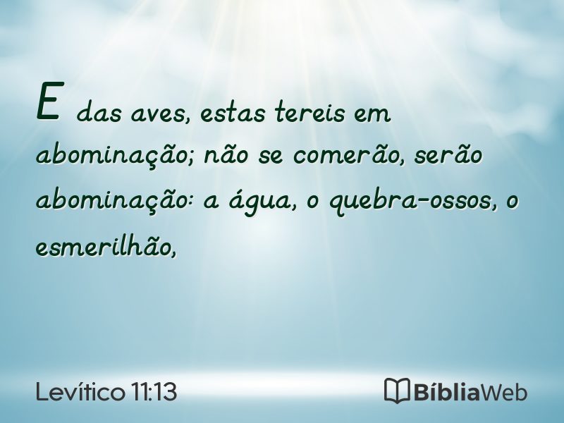 Levítico 11:13 em imagem para compartilhar