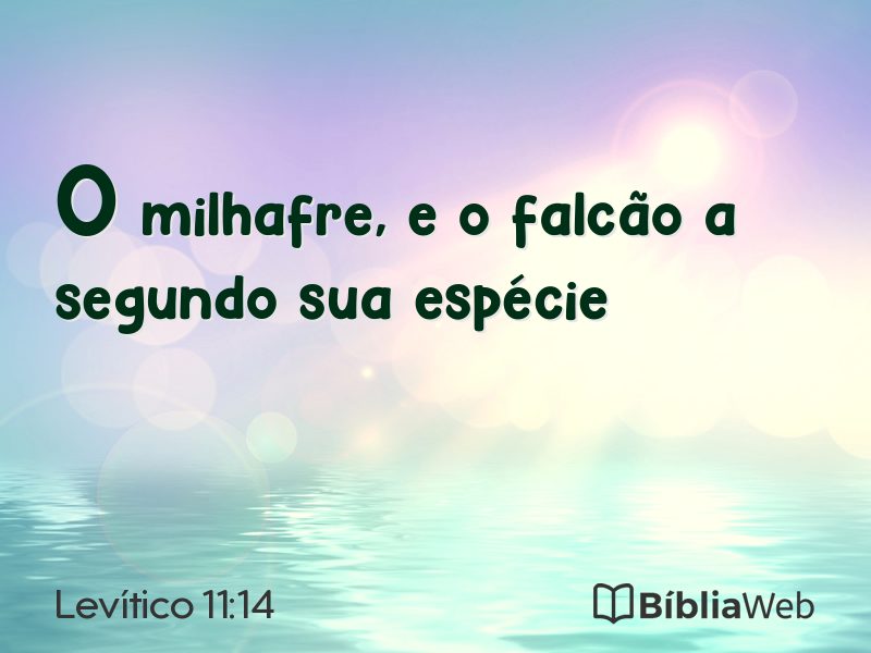 Levítico 11:14 em imagem para compartilhar
