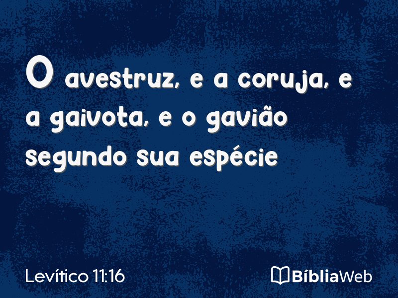 Levítico 11:16 em imagem para compartilhar