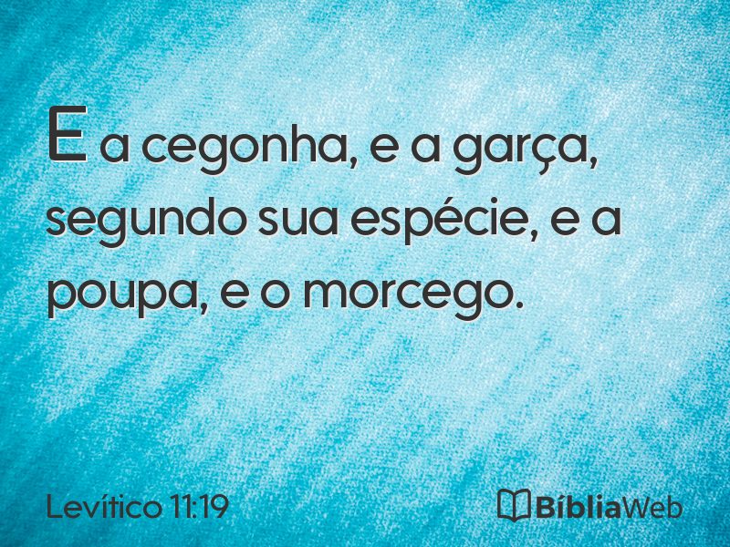 Levítico 11:19 em imagem para compartilhar
