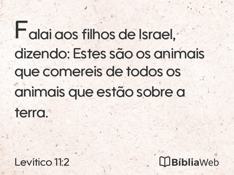 Levítico 11:2 em imagem para compartilhar