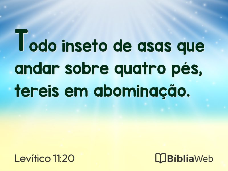 Levítico 11:20 em imagem para compartilhar