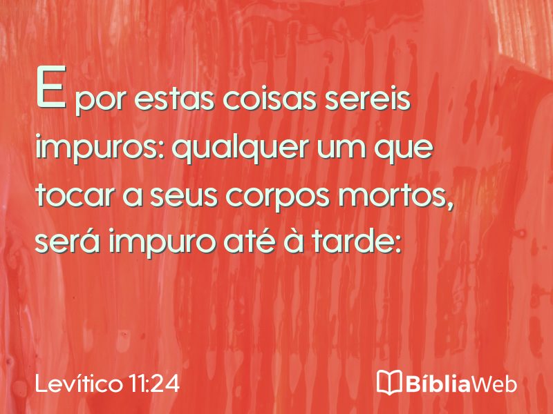 Levítico 11:24 em imagem para compartilhar