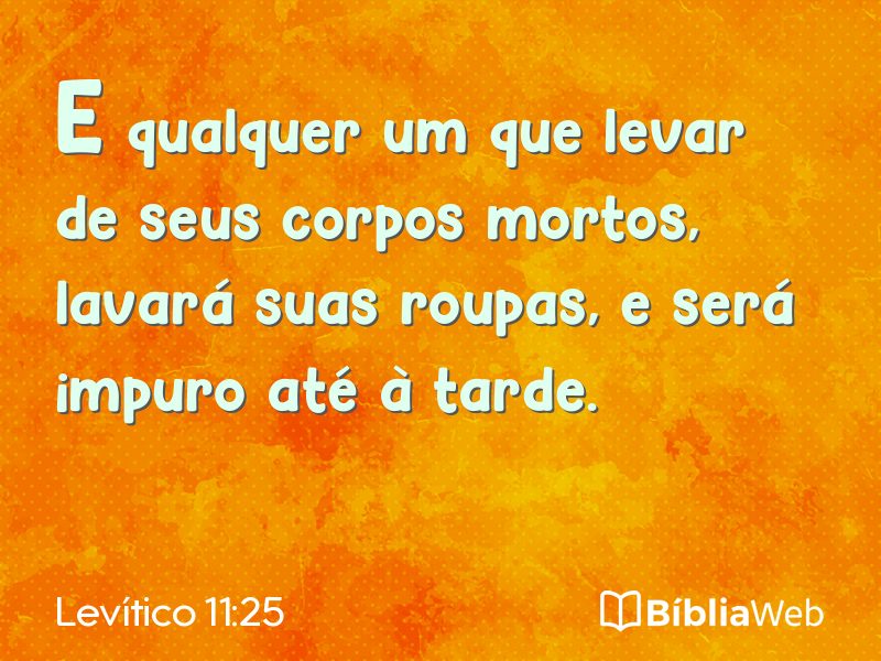 Levítico 11:25 em imagem para compartilhar