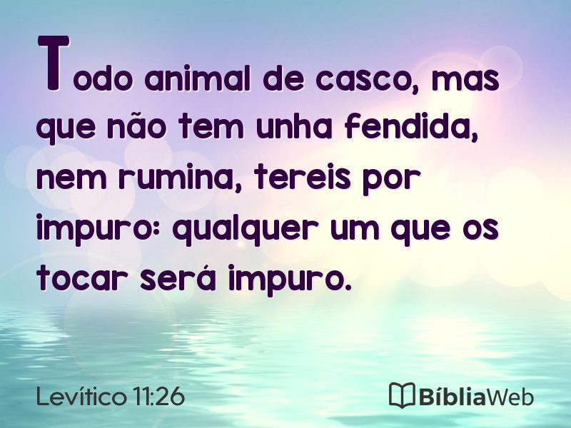 Levítico 11:26 em imagem para compartilhar