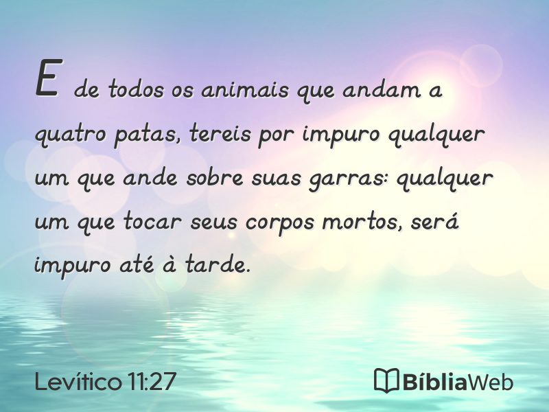 Levítico 11:27 em imagem para compartilhar