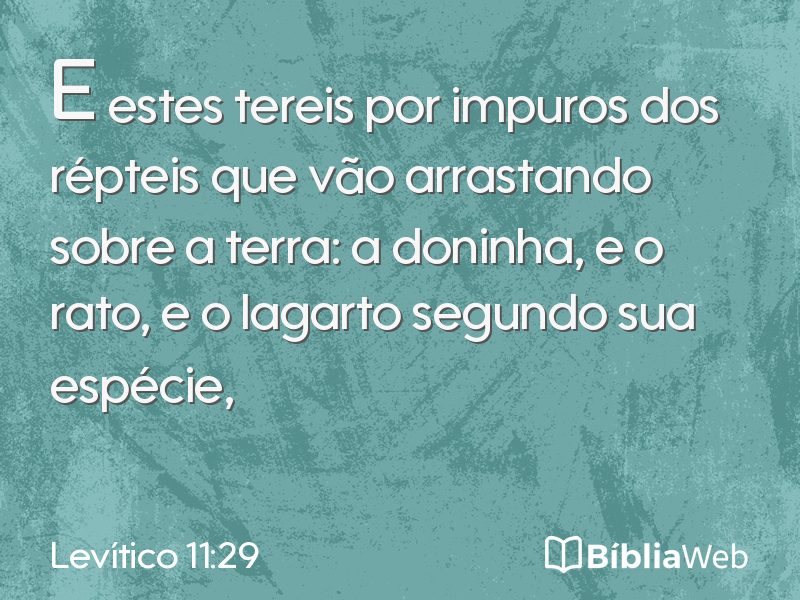 Levítico 11:29 em imagem para compartilhar
