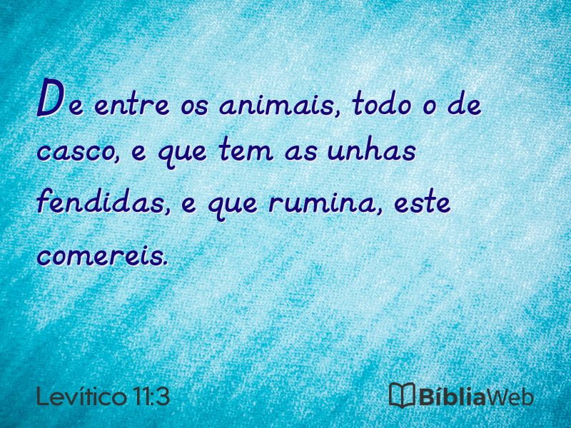 Levítico 11:3 em imagem para compartilhar