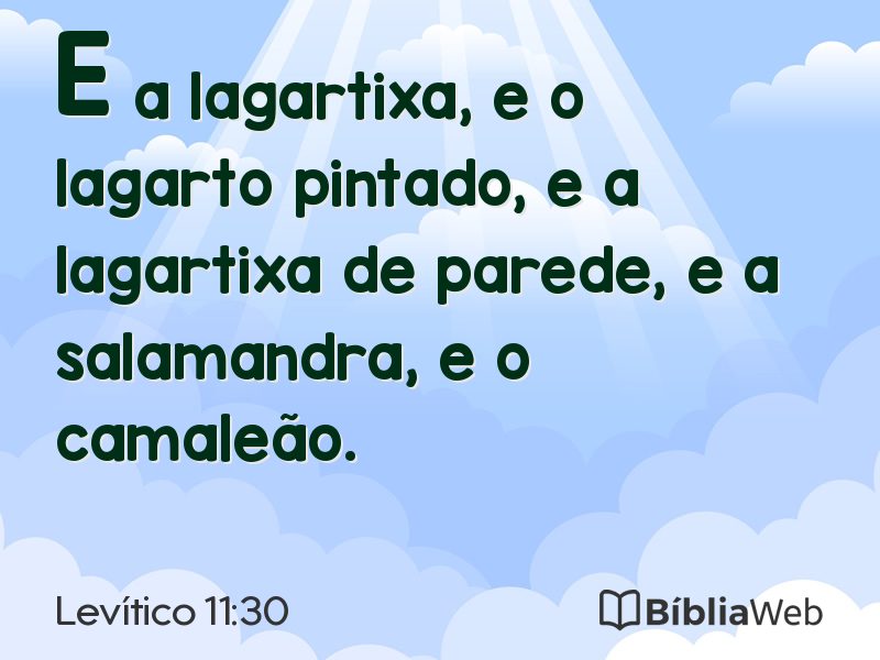 Levítico 11:30 em imagem para compartilhar