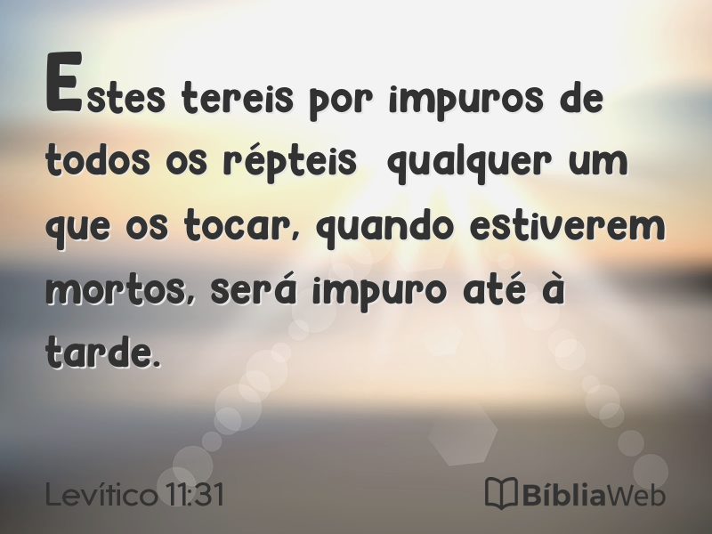 Levítico 11:31 em imagem para compartilhar