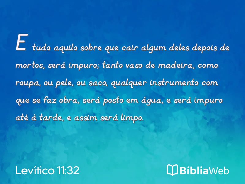 Levítico 11:32 em imagem para compartilhar