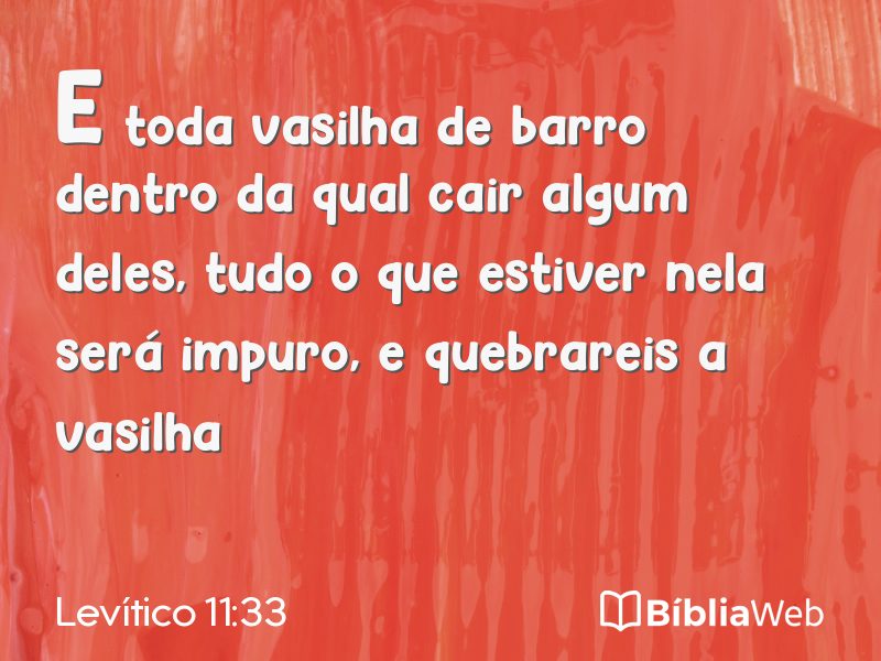 Levítico 11:33 em imagem para compartilhar
