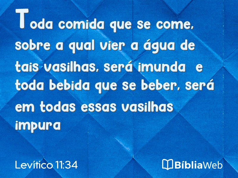 Levítico 11:34 em imagem para compartilhar