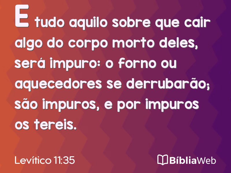 Levítico 11:35 em imagem para compartilhar