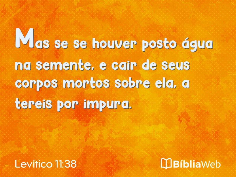 Levítico 11:38 em imagem para compartilhar