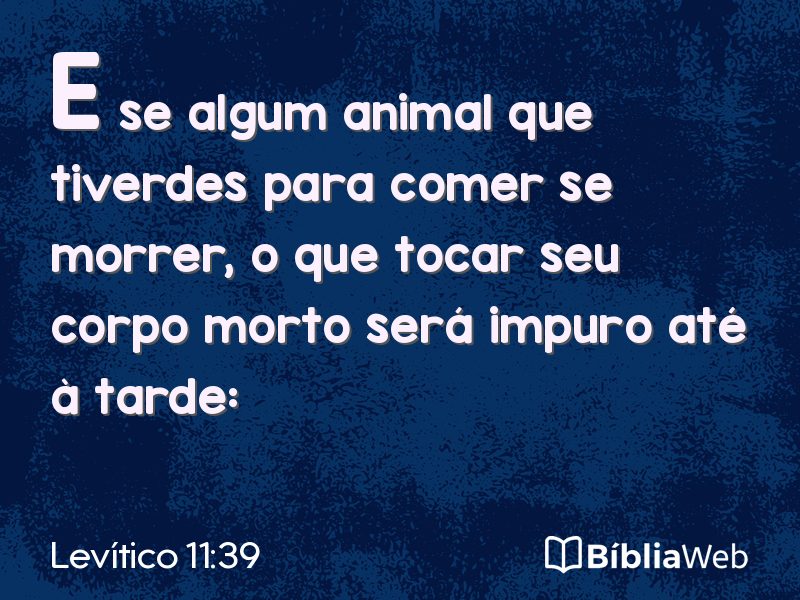 Levítico 11:39 em imagem para compartilhar