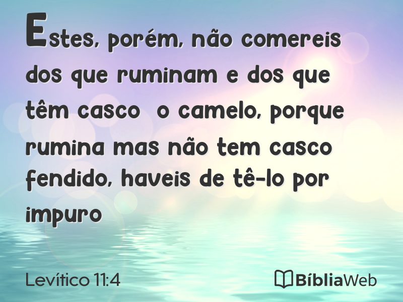Levítico 11:4 em imagem para compartilhar