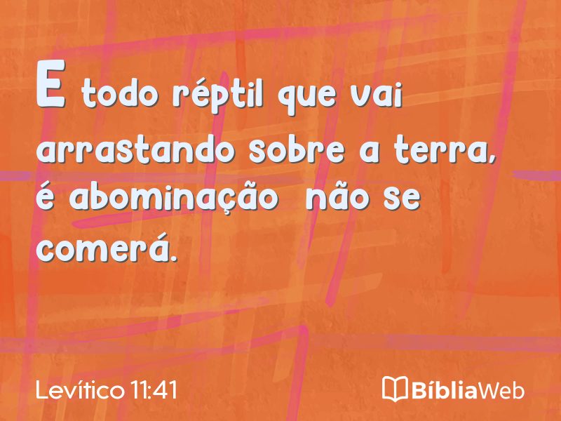 Levítico 11:41 em imagem para compartilhar