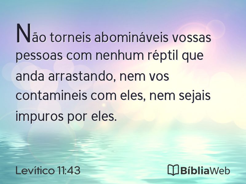 Levítico 11:43 em imagem para compartilhar